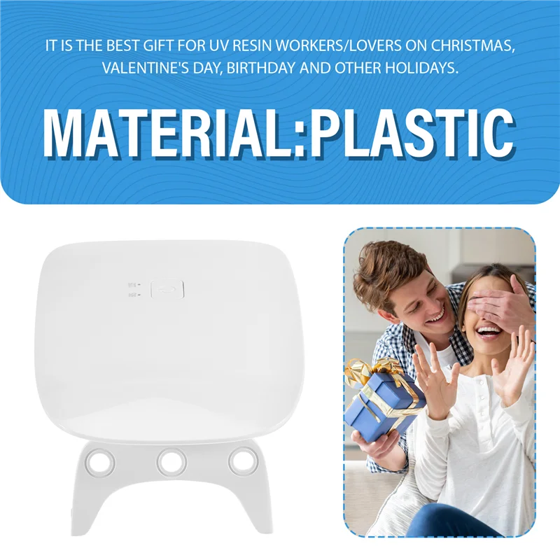 مصباح الأشعة فوق البنفسجية من PORK-Resin، 48 وات، مصباح راتينج بالأشعة فوق البنفسجية/LED سريع المعالجة من البلاستيك مع 30 قطعة من خرز مصباح مصدر الضوء المزدوج لمجموعة الراتنج بالأشعة فوق البنفسجية