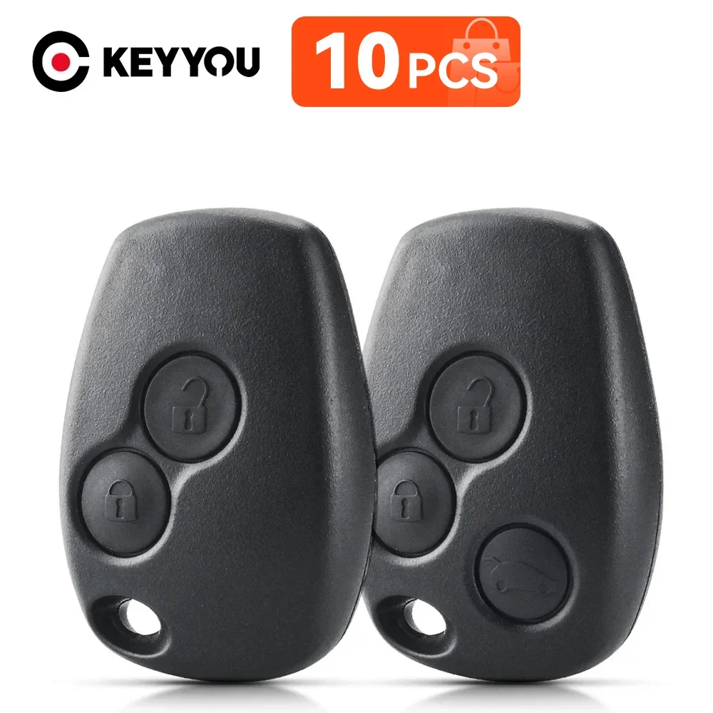 

KEYYOU 10PCS New Car Remote Control Key Shell 2/3 Buttons Case For Renault Duster Modus Clio 3 Twingo Dacia Logan Sandero Kangoo