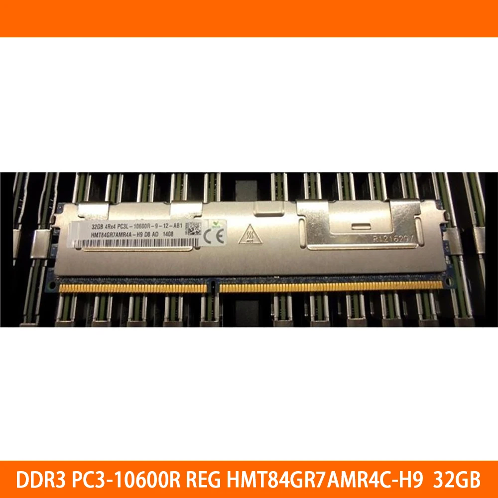 

1PCS RAM 32G 32GB 4Rx4 DDR3 PC3-10600R REG HMT84GR7AMR4C-H9 Server Memory High Quality Fast Ship