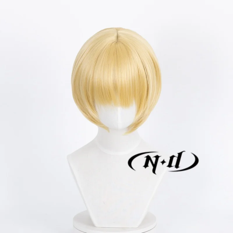 ND Aigis Cosplay Wigs Blonde Hairpiece Game Cosplay Hair Wigs for Women Comic Con Coser Costume Theme Party Heat Resistant