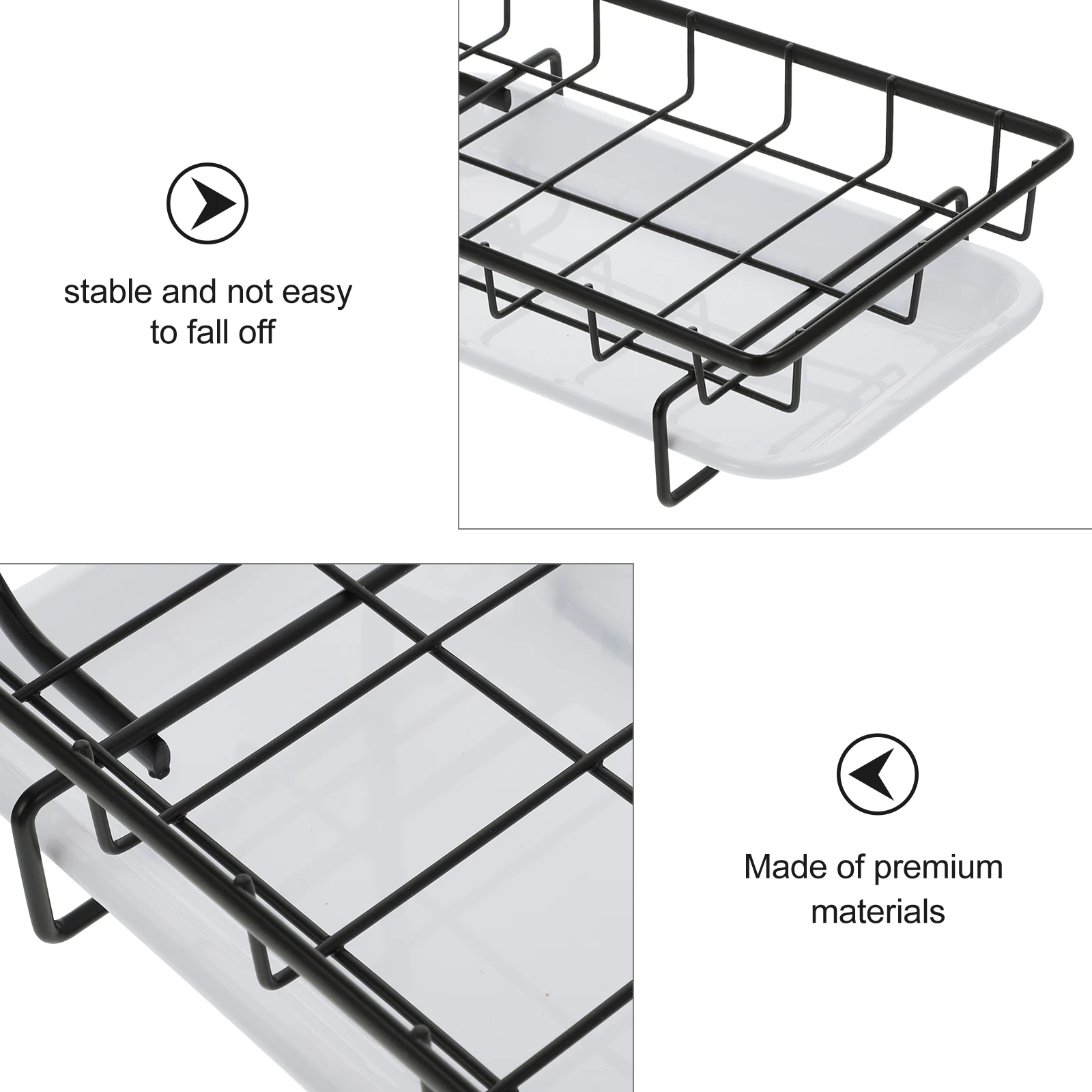 

1pc Wall Mounted Dishcloth Rack Kitchen Storage Rack Sponge Holder Drainage Shelf Food Grade Material Waterproof Moisture Proof