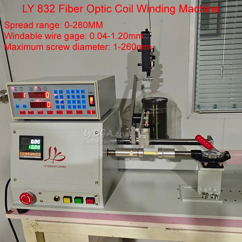 LY 832 آلة لفائف الألياف البصرية 0.04 مللي متر-0.08 مللي متر سلك ذاتي اللصق الموتر قالب خزان الكحول طول عداد 400 واط #1