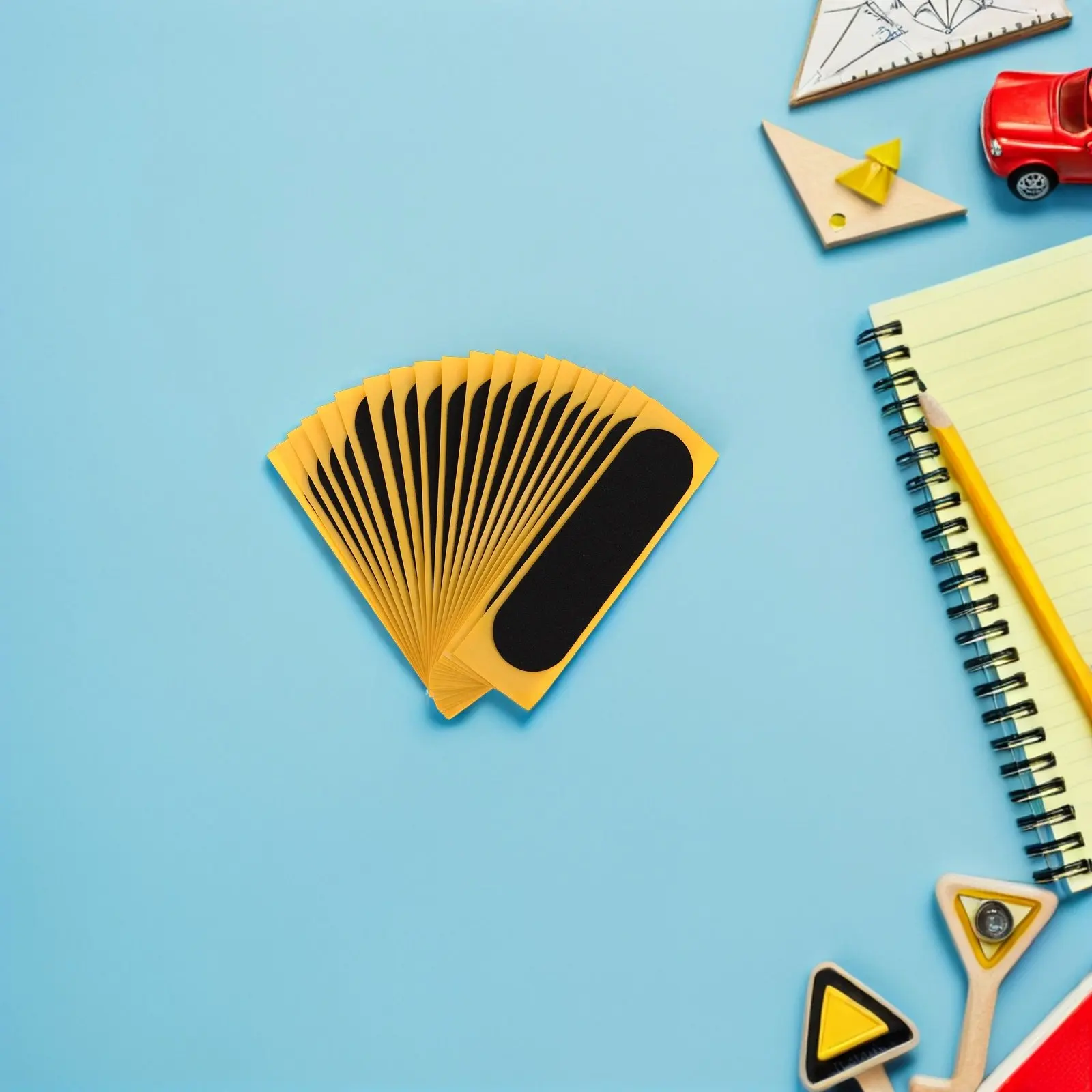 

20 шт. предварительно нарезанных противоскользящих наклеек из пеноматериала для фингерборда, профессиональные аксессуары для фингер-скейтборда, 4,5x1,2 дюйма, пенопластовая лента для фингерборда