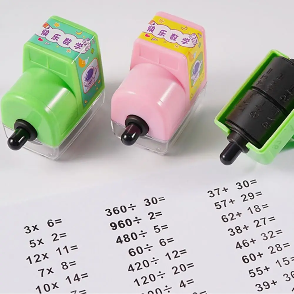 Reusable Math Rolling Stamp Addition Subtraction Mathematical Operation Arithmetic Practice Stamp Arithmetic Practice