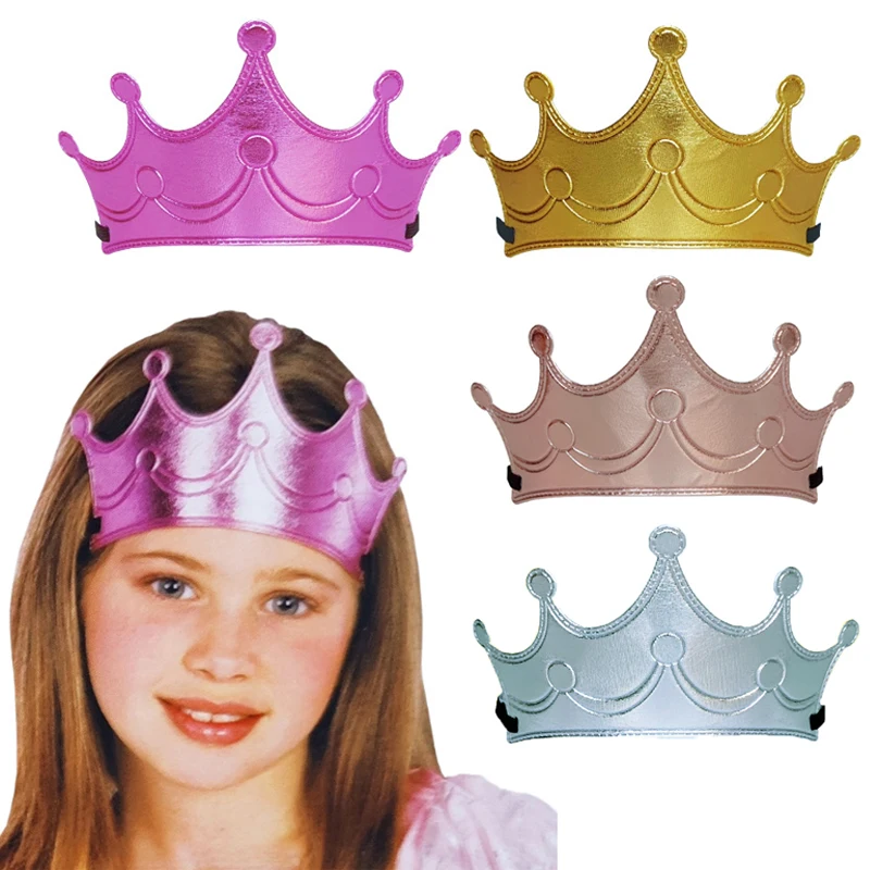 Baby Birthday Hats Princess Prince Crown Kids Happy Birthday Party Decor Children Halloween Party Cosplay Dress Up King Crown