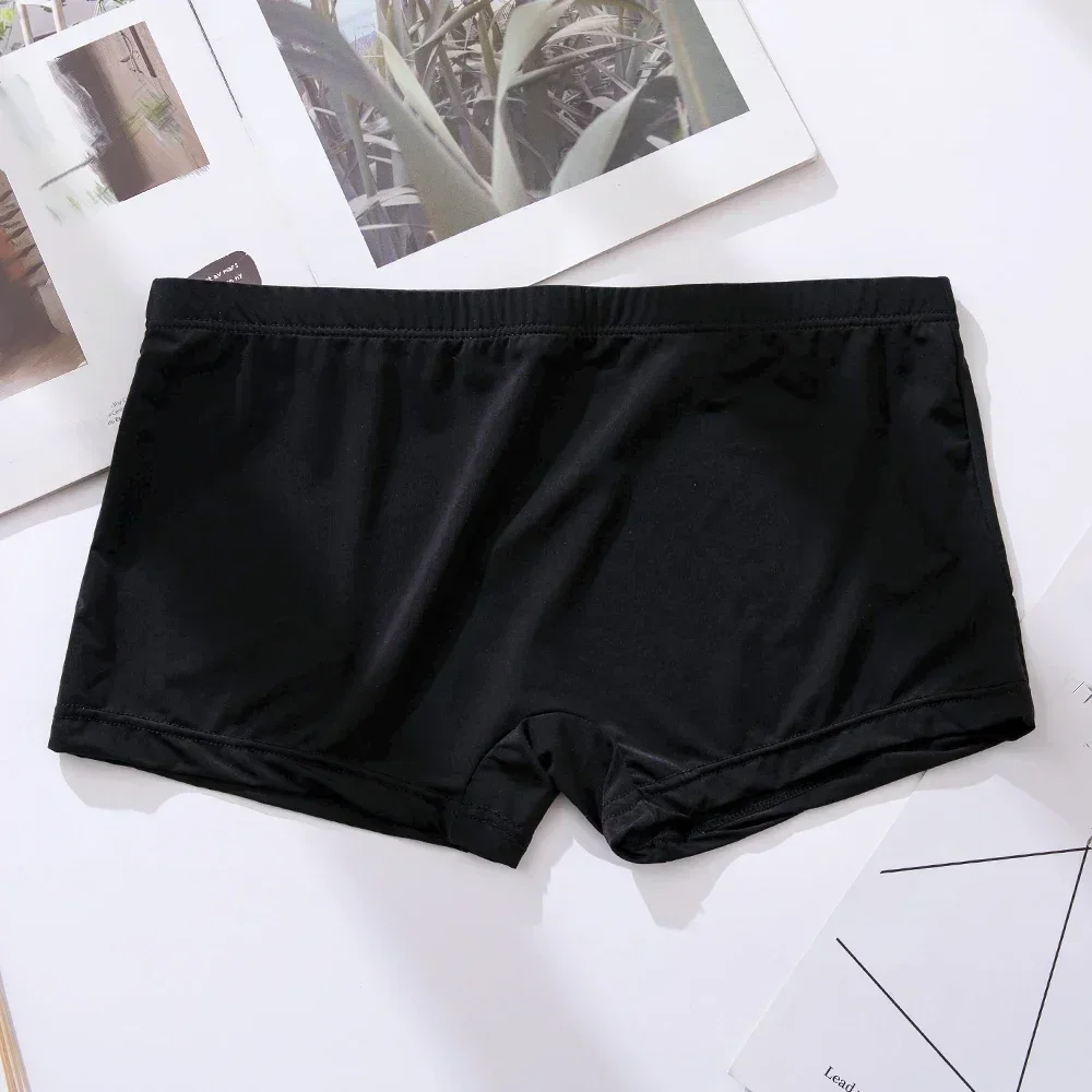 Men Underwear Soft Seamless Ice Silkshort Summer Spring Ultrathin Breathable Underpant Elastic Solid Pantie Male