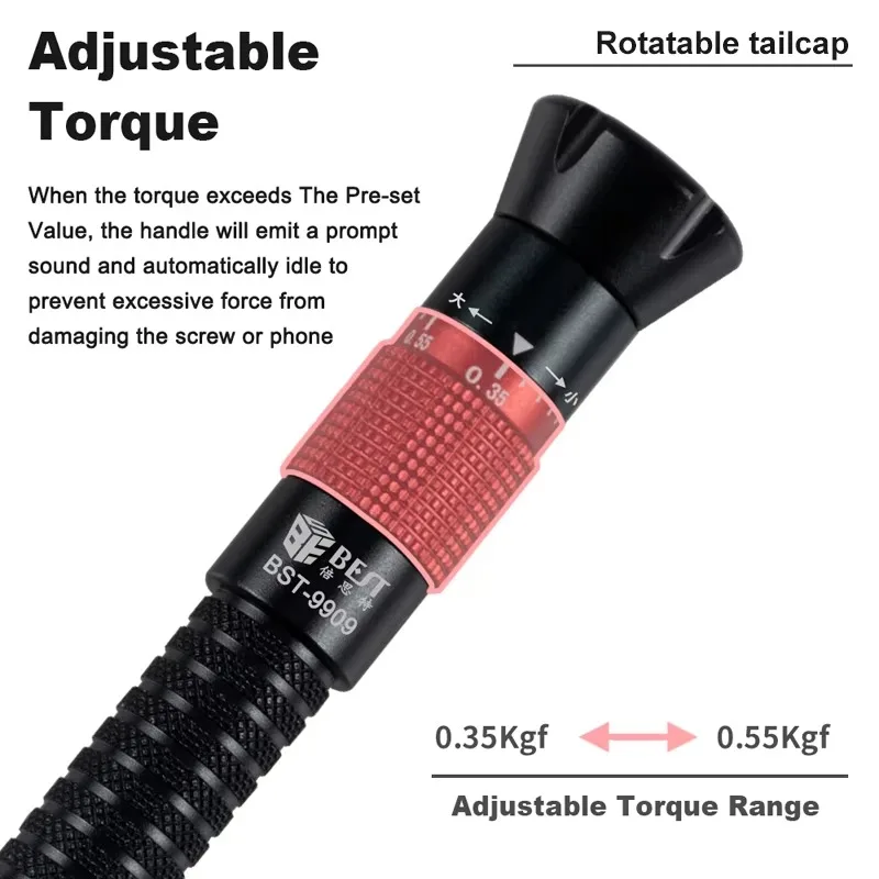 6 In 1 Screwdriver Set Adjustable Torque Magnetic Bit Interchangeable Heads Hand Tool Kit For DIY Repair And Maintenance