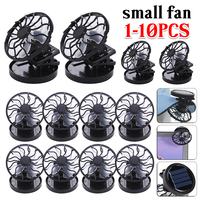 Solar Powered Cooling Fan Clip-On Mini Solar Ventilator Beach Outdoors Cooling Fan Clip-On Ventilator Home Appliances