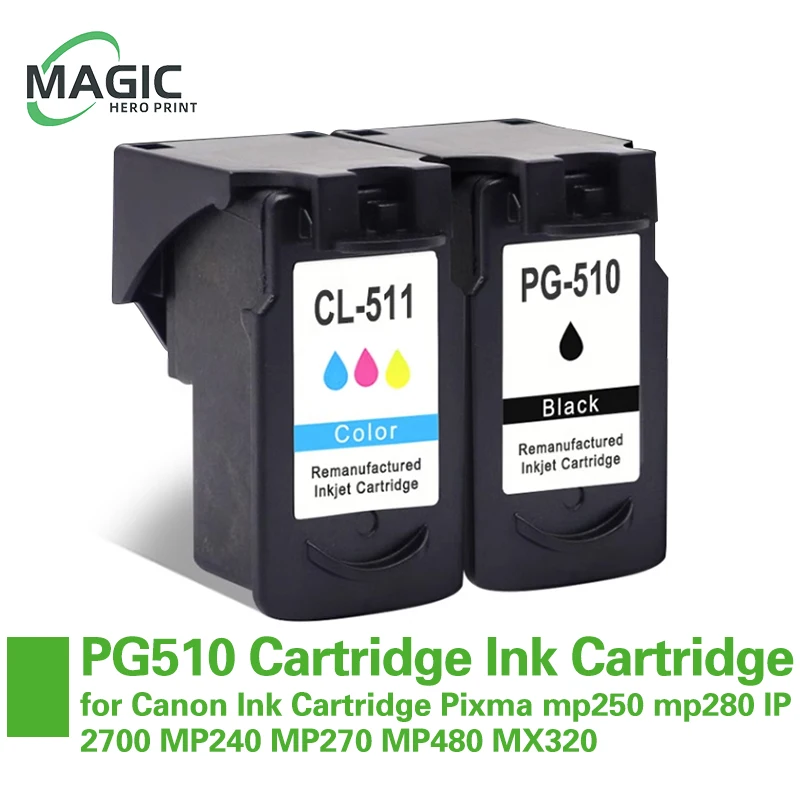 PG510 CL511 Compatible for Canon pg-510 pg 510 cl 511 Ink Cartridge Pixma mp250 mp280 IP2700 MP240 MP270 MP480 MX320