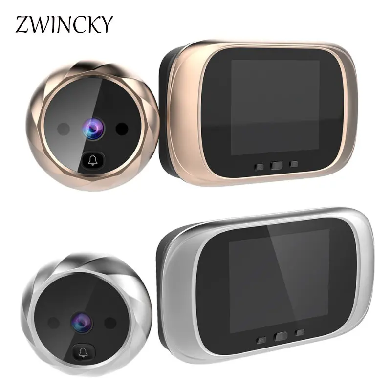 2.8 inch LCD Color Screen Digital Doorbell 90 Degree Door Eye Doorbell Electronic Peephole Door Camera Viewer Outdoor Door Bell