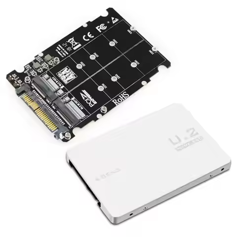 M.2 SSD To U.2 Adapter Card M2 NVMe SATA-Bus NGFF SSD To PCI-e U.2 Adapter 32Gbps PC-E3.0X4 PCIe M.2 Hard Disk Adapter with Case