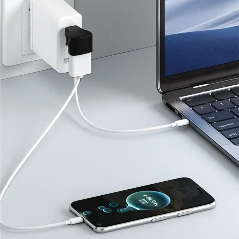 G6DD USB Тип C до USB 2.0+Тип C Адаптер разветвителя 100 Вт быстрая зарядка для ноутбука