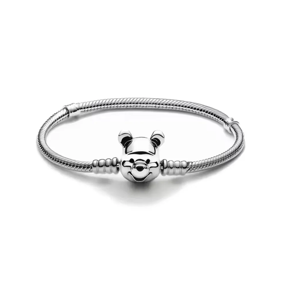 925 Silver Snake Shaped Chain Cracelet, Cute Cartoon Style String Decoration Bracelet, Fashionable DIY Charm Jewelry for Women view 3