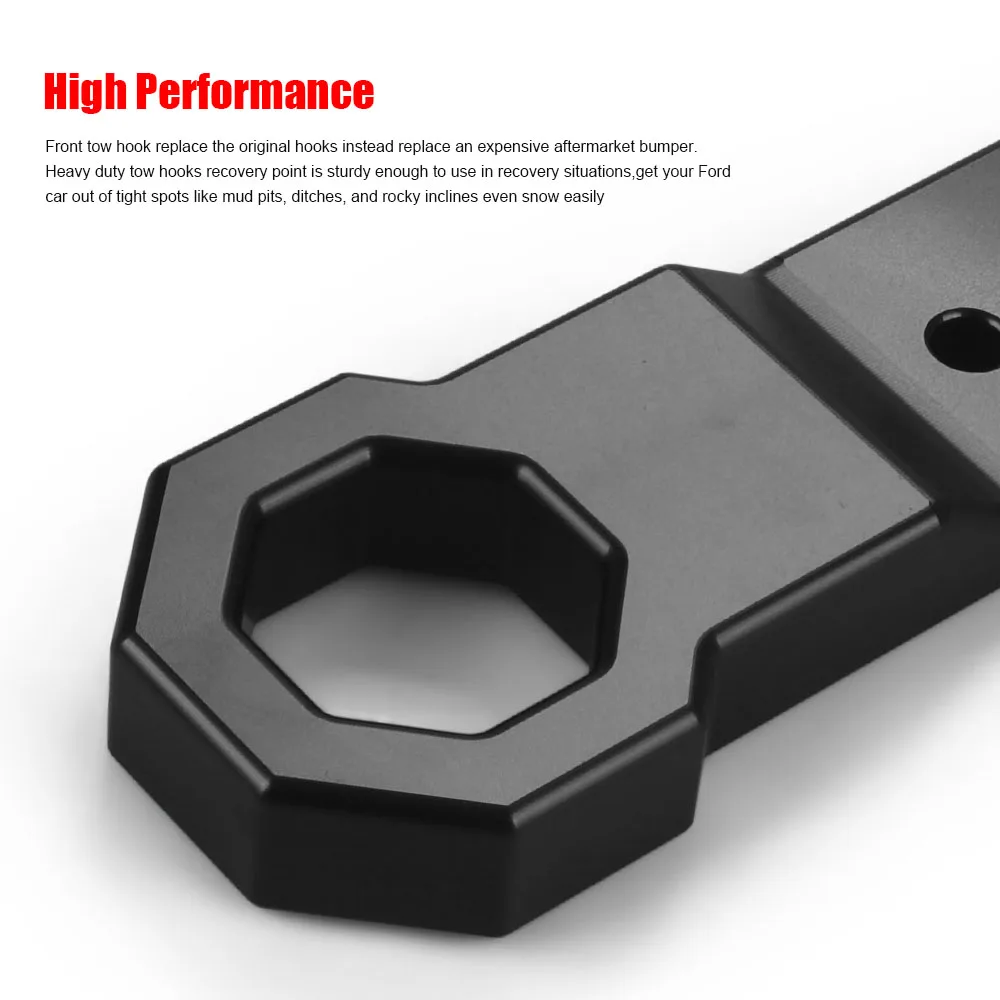 

Heavy Duty Front Tow Hook Bumper for Ford F-150/Raptor 2009+ Replacement Towing Hook Kit Durable Bumper Hook for Enhanced Towing