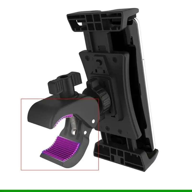 U55C Spinning Bike Tablet Mount Holder, Indoor Stationary Exercise Bikes Tablet Clamp, Gym Treadmill Elliptical Tablet Stand