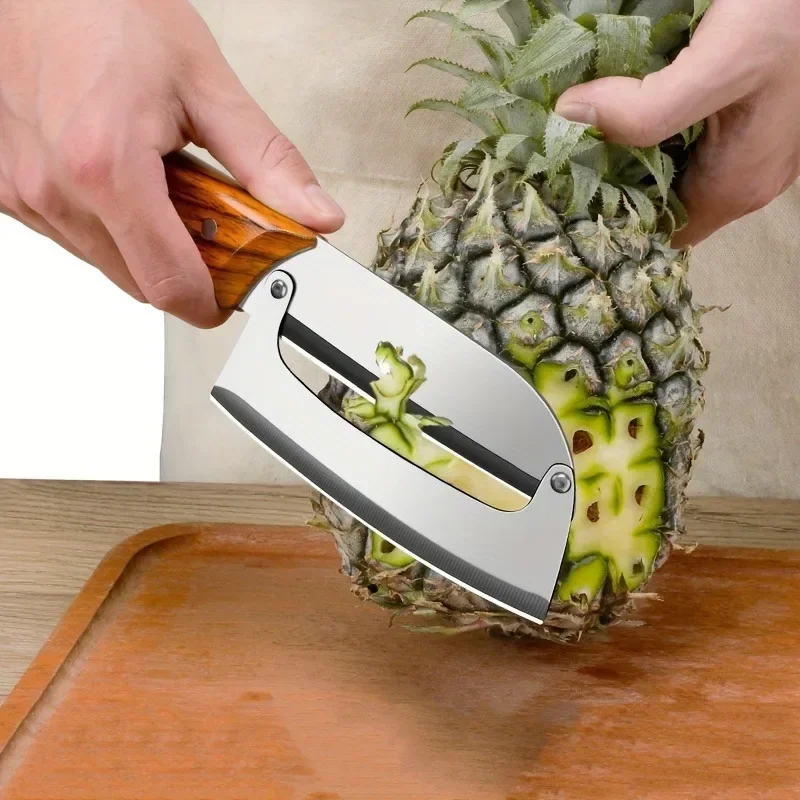 Thickened Peeling Knife Pineapple Peeler Remover Stainless Steel Pineapple Eye Cutter Cutter Cane Peeling Knife Kitchen Gadgets