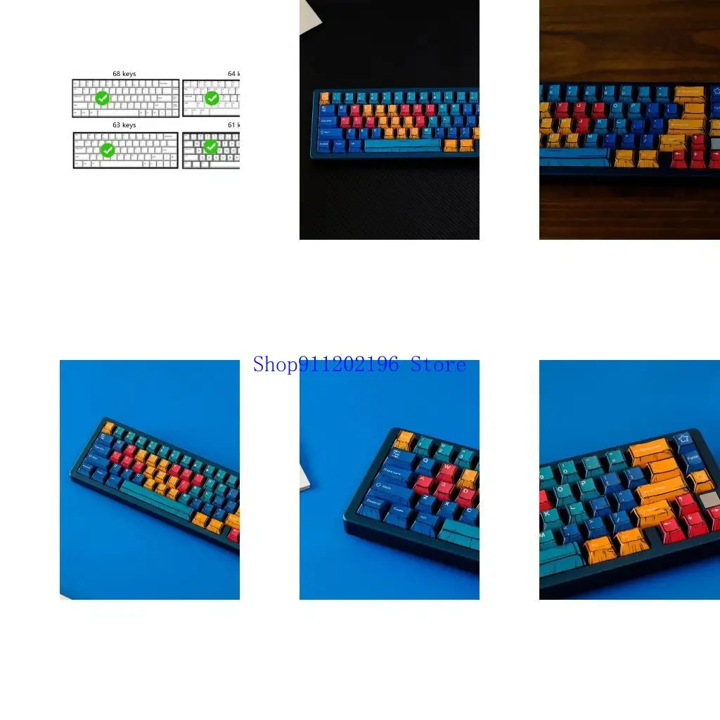 

P82A палитра смешанных огней складывает клавишные клавиши PBT Dye Сублимации исходный клавиша профиля для клавиатур