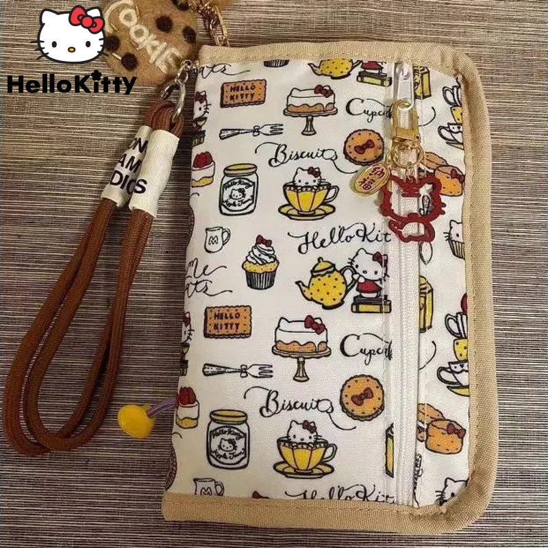 Sanrio Hello Kitty borse carine piccola borsa portaoggetti Account libri portafoglio per carte di credito donna uomo multifunzionale Mini borsa borse