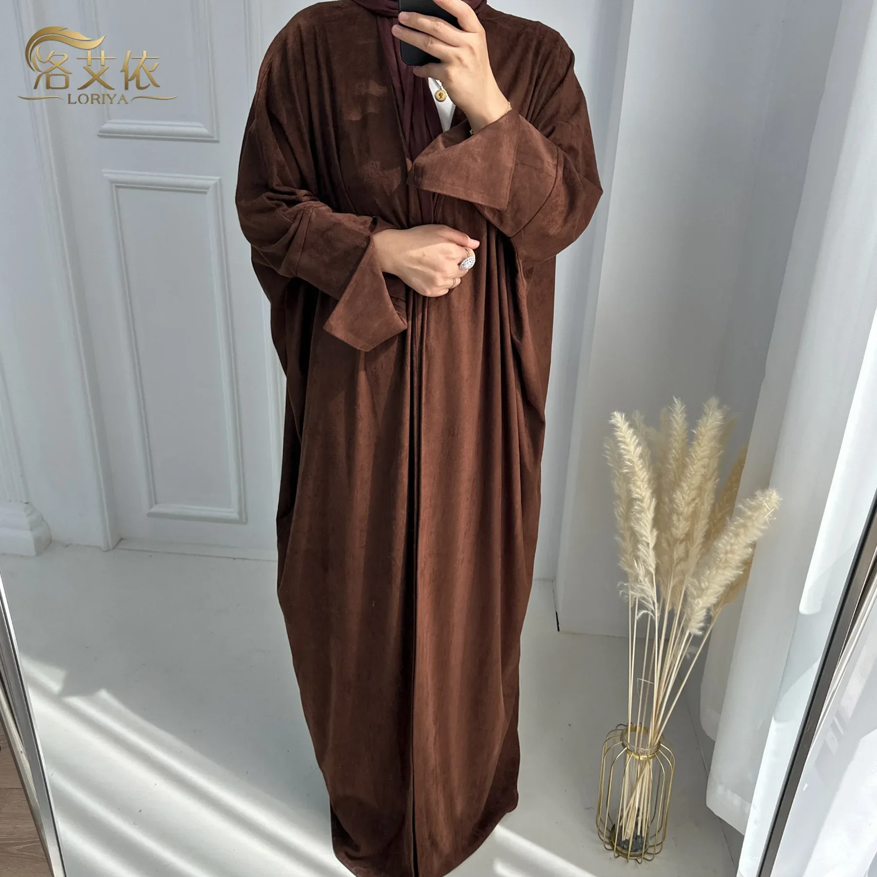 

Muslim Dress Turkey Dubai Abayas Autumn Winter Thick Cardigan Women Dresses Casual Muslim Abayas Robe Elegante Abayas for Women