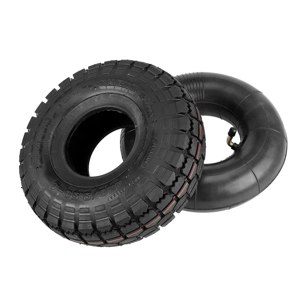 

10 Inch 4.10/3.50-4 Bent Valve Trolley Mobility Scooter 260X90 Inner Tube&Tire Rubber Wearproof Scooter Parts Accessories
