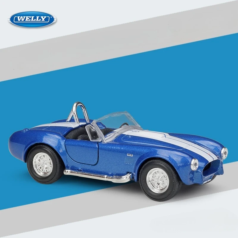 Maßstab 1:36 1965 Shelby Cobra 427 S-C Simulation Legierung Automodell Zurückziehen Auto Spielzeug Kinder Junge Geburtstagsgeschenk Miniatur Auto