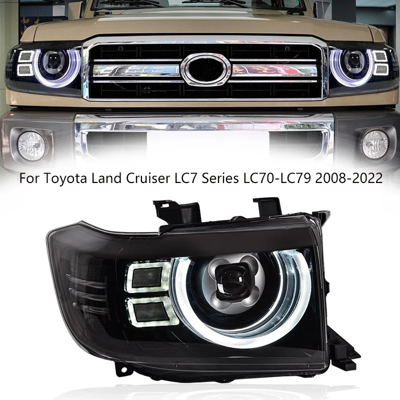 

Head Lamp For Toyota LC70-79 Land Cruiser LC7 series Headlights Assembly Modified Laser dual-light lens Turn Signal Accessories