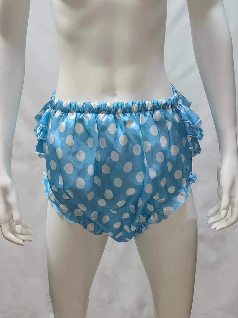 Haian ABDL pantalones de plástico con volantes de PVC y satén, Rhumba, tirar