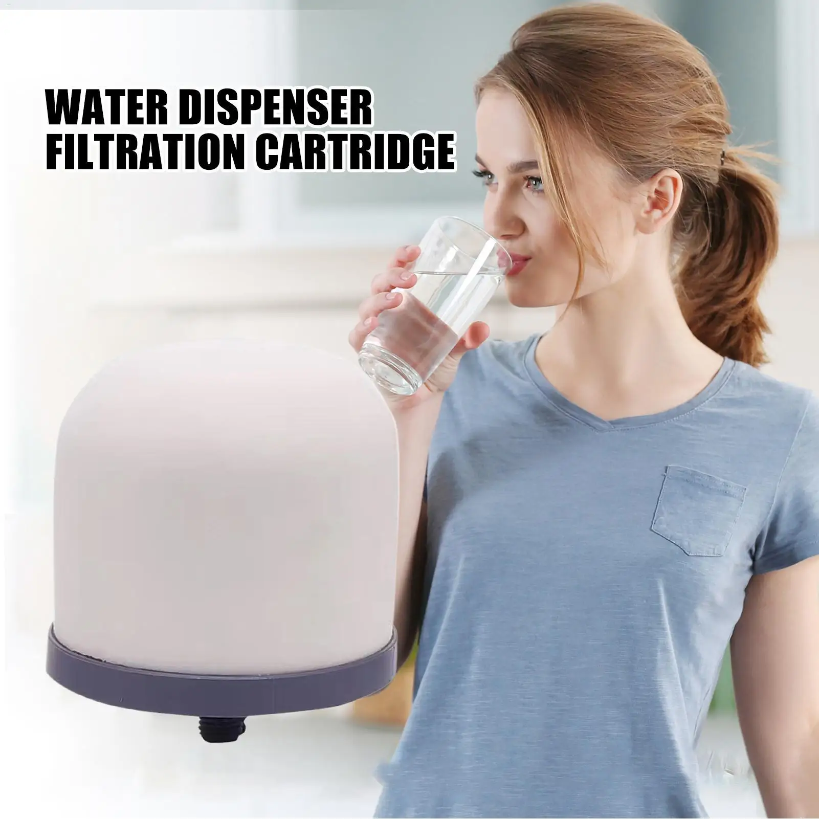 Water Filter Ceramic Dome Replacement Water Pitcher Filters Traps All Impurities for Portable Water Purification System