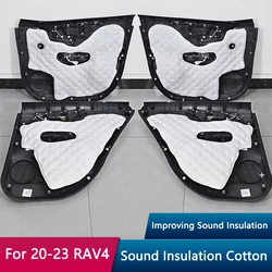 QHCP Car Doors Engine Hood Sound Insulation Pad Cotton Car Trunk Soundproof Cotton Mat Trims For Toyota RAV4 2020-2023 Accessory