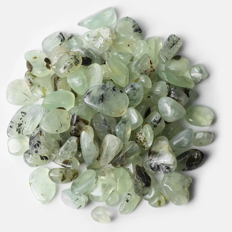 20-100g Natural Green Prehnite Healing Stones Gravel Specimen Decor Bulk Tumbled Stone Home Aquarium Decoration DIY 5-8mm