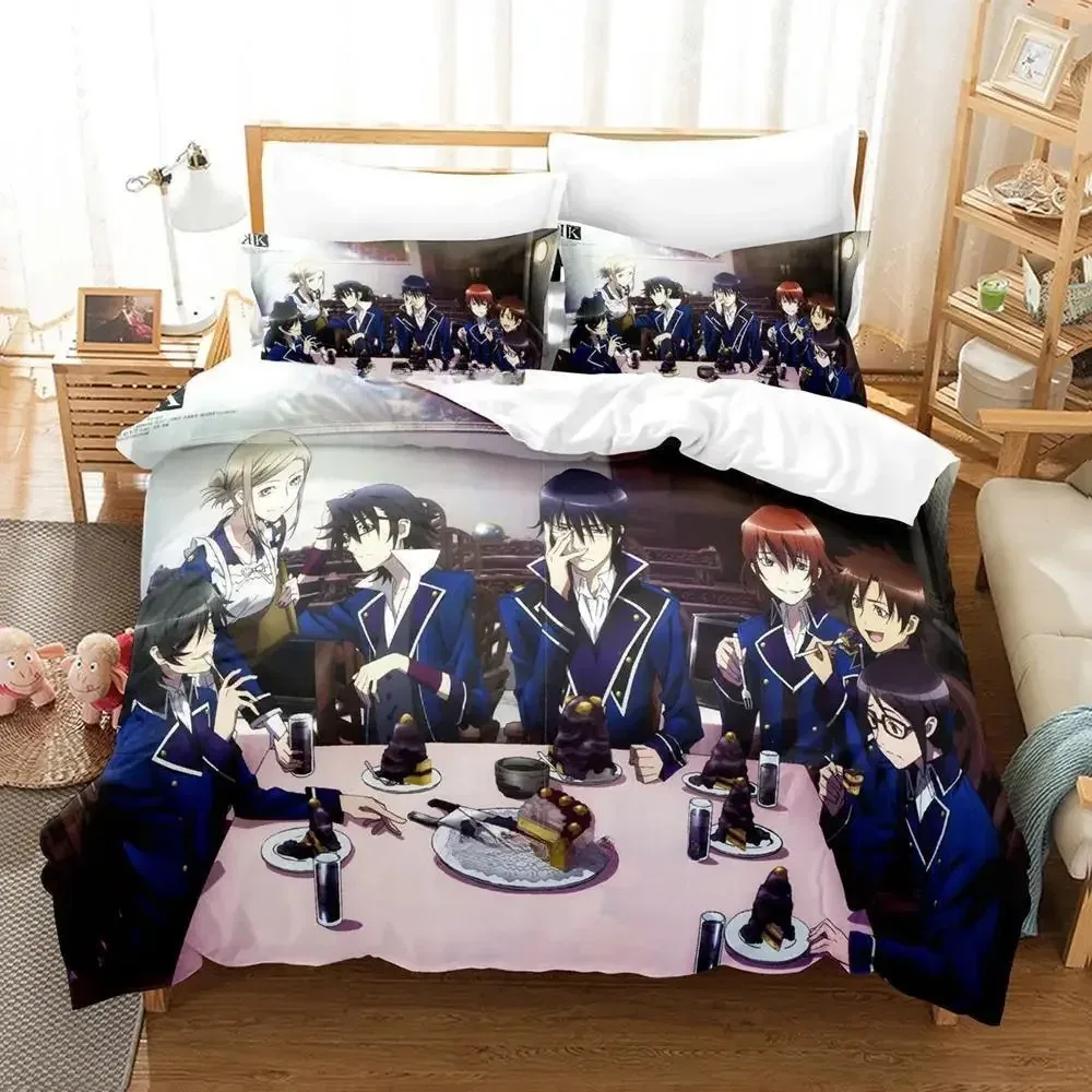 Anime K project Mikoto Suoh No Blood! No Bone! No Ash! Bedding Set Single Twin Full Queen King Size Bed Set Adult Kid Bedroom