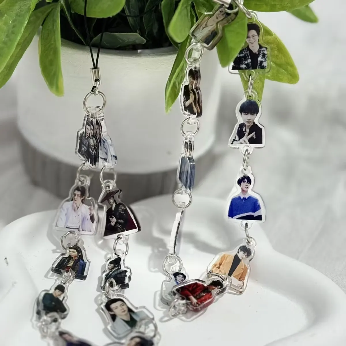 Новая цепочка для мобильного телефона Liu Yuning, подвеска, брелок, акриловая нить, украшение, периферийная сумка, подвесной студенческий рюкзак, подвесной