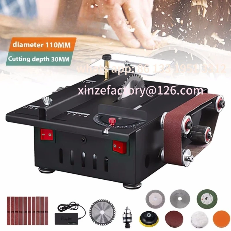 

Customizable Mini Multi-Functional Table Saw 0-90 Angle Cut Portable Saw Adjustables Electric Saw Set For Home Compact Heavy Dut