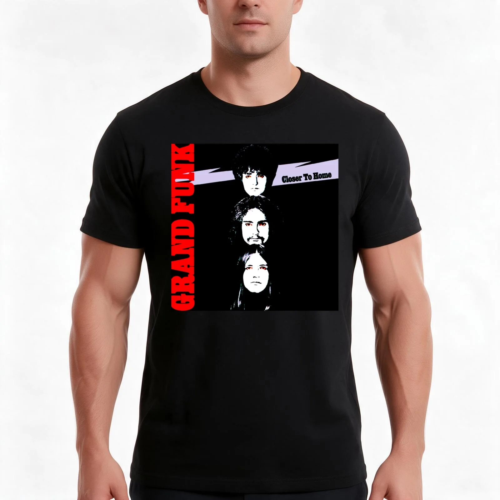 Grand Funk Railroad - Closer to Home. T-Shirt, Summer Casual Cotton Tee, Oversized Streetwear Tops, Vintage Graphic Print