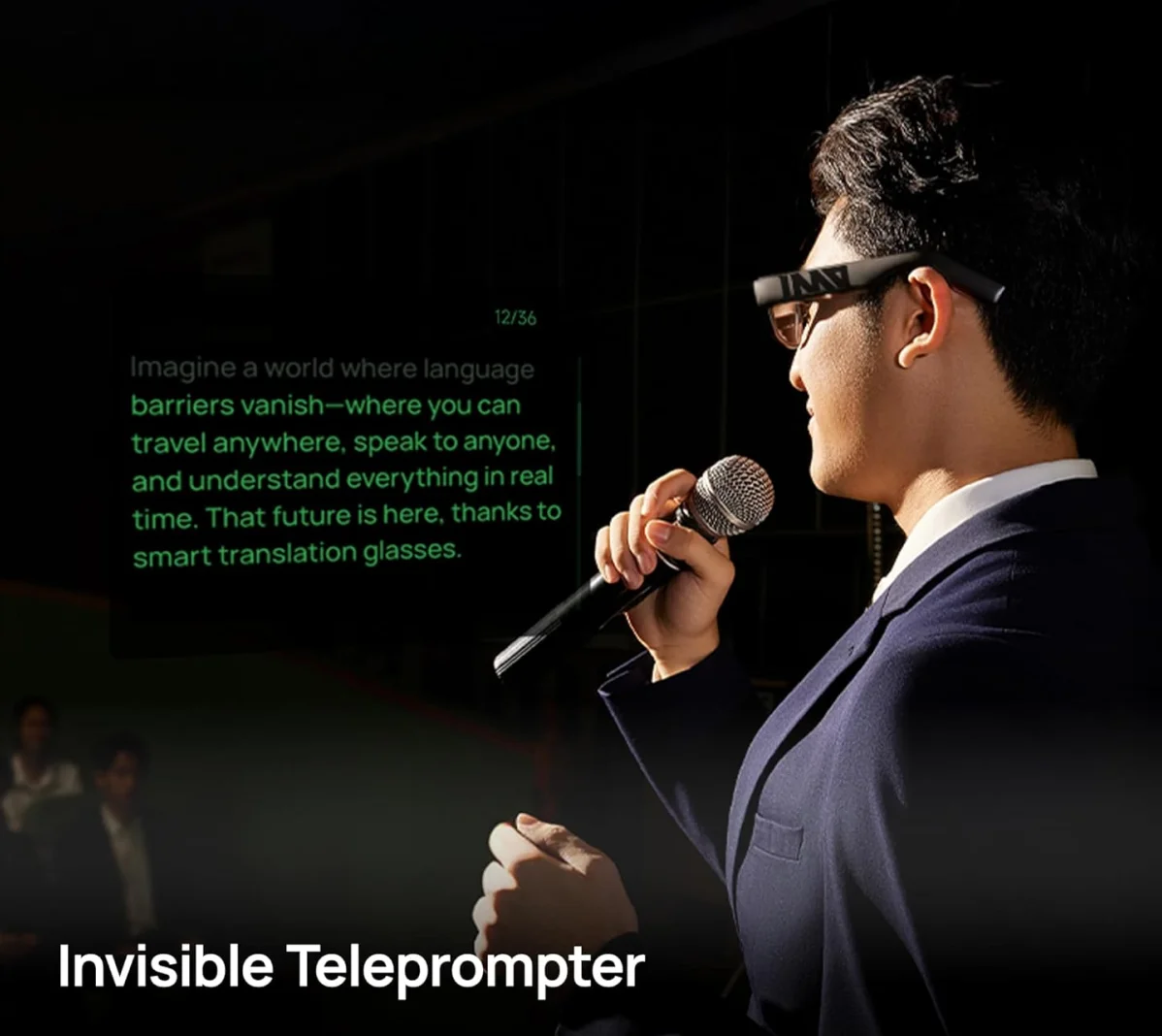 

Smart AI Teleprompter Wearable Prompting Device Live Broadcasting Teleprompter for Presenter College Instructor University