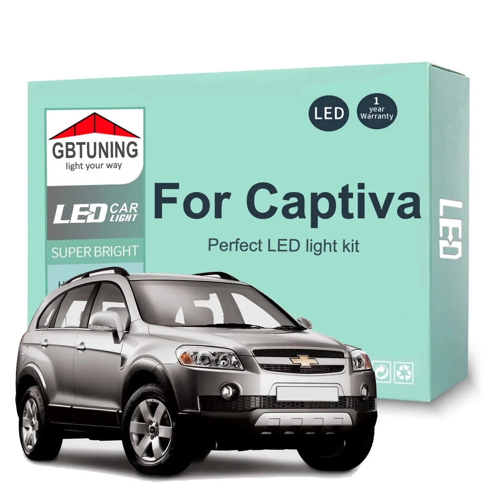 

9Pcs LED Interior Light Bulb Kit For Chevrolet Chevy Captiva 2006-2012 2013 2014 2015 Car Reading Dome Trunk Vehicle Lamp Canbus