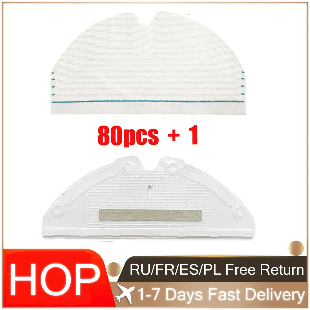 Disposable Mop Cloths Rags Accessories For Roborock S50 S55 S5 Max S6 Pure S6 MaxV S4 S5 S60 S61 S65 E25 E35 Vacuum Cleaner Mop