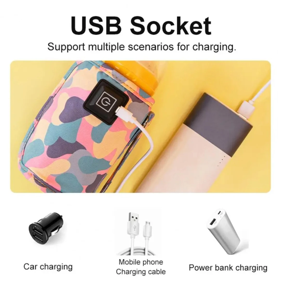 جهاز تدفئة زجاجة الطفل USB المحمول ، تدفئة كوب السيارة ، تعديل 3 سرعات ، السفر في الهواء الطلق ، الأطفال