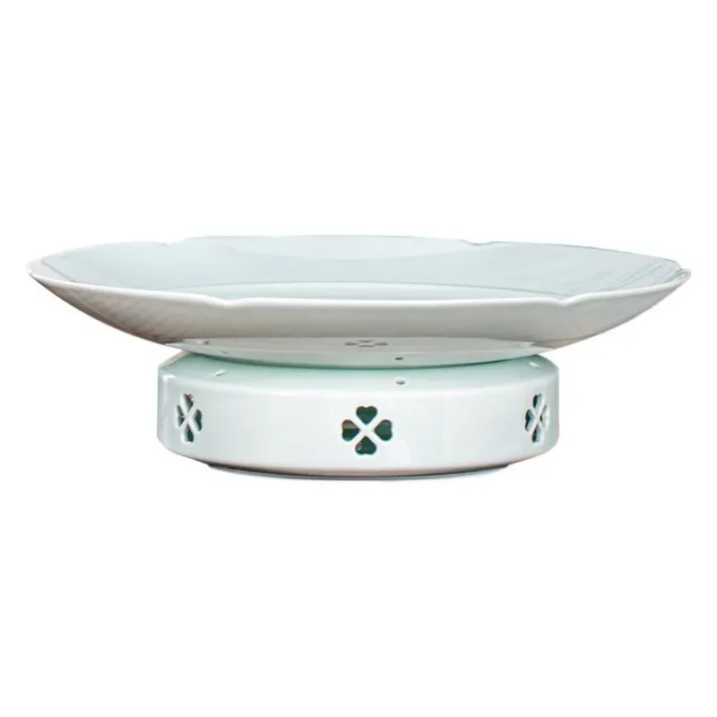 Blue and white porcelain golden triangle wide edge soup bowl European straw hat plate high-end kitchen sauerkraut fish plate