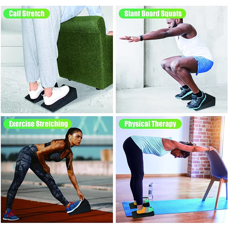 Yoga Wedge Slant Boards for Calf Stretching Adjustable Angles Tilt Slanting Board for for Home Exercise Squats and Calf Stretch