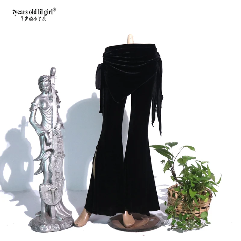 Autumn Winter Dance Clothing Tribal Belly Dance Velvet micro flared pants Corduroy Trousers  FD12
