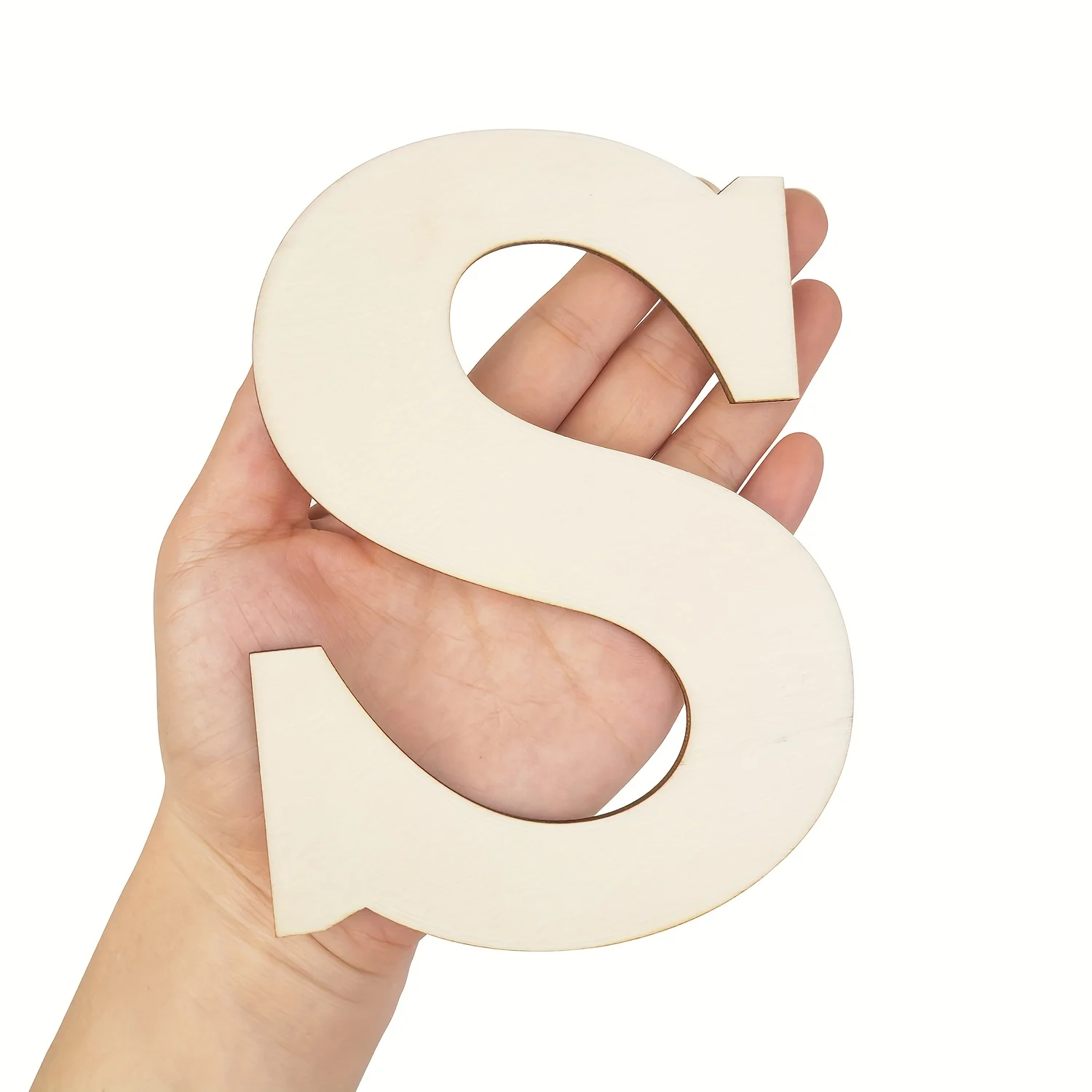 36pcs Unfinished Large Wooden Letters, Blank Wood Alphabet Sign DIY Craft for Wedding Birthday Party Wall Home Decor
