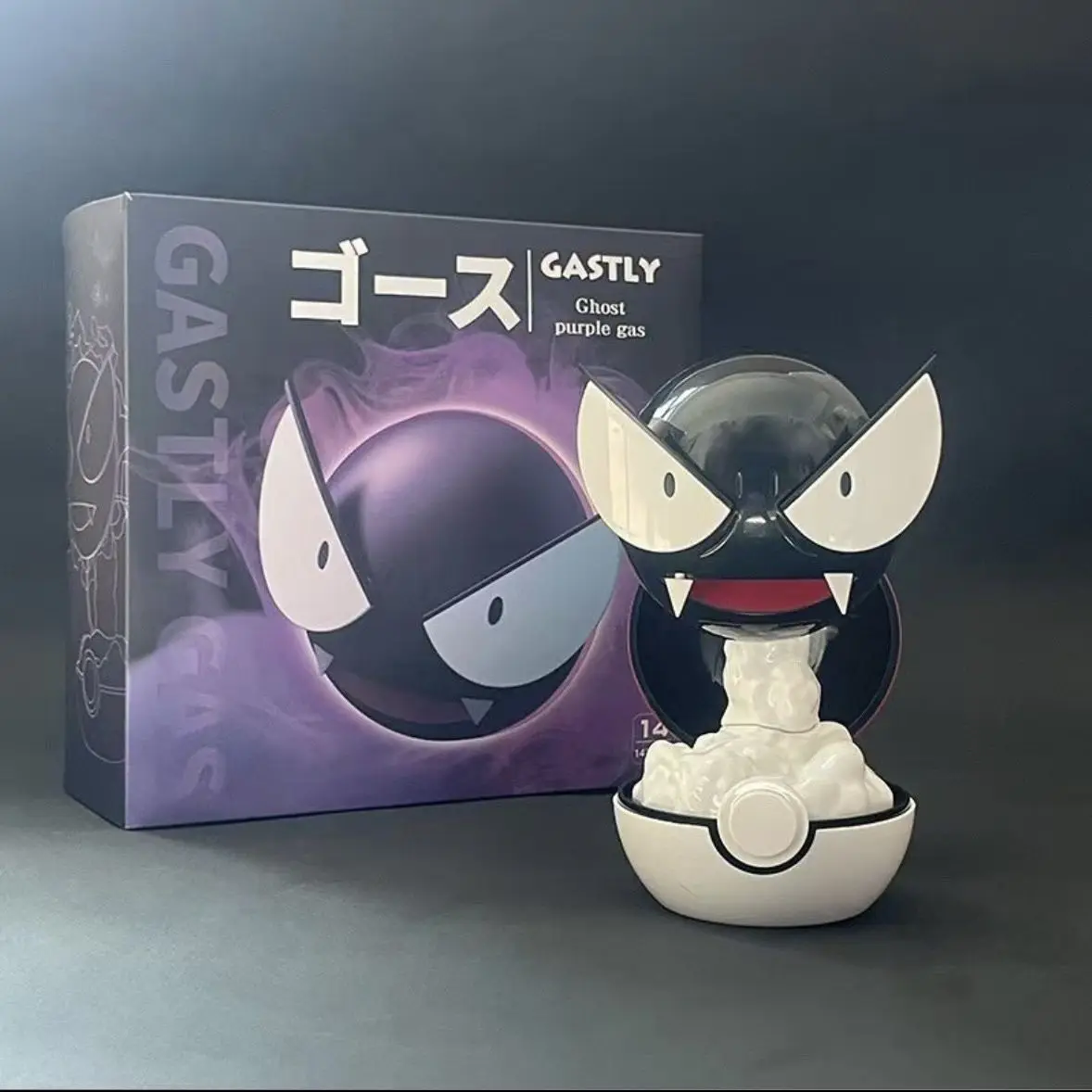 

Увлажнитель воздуха Pokemon Gastly Gas с LED-подсветкой и функцией пополнения воды, фигурка-увлажнитель в стиле аниме Pokemon Gastly Gas