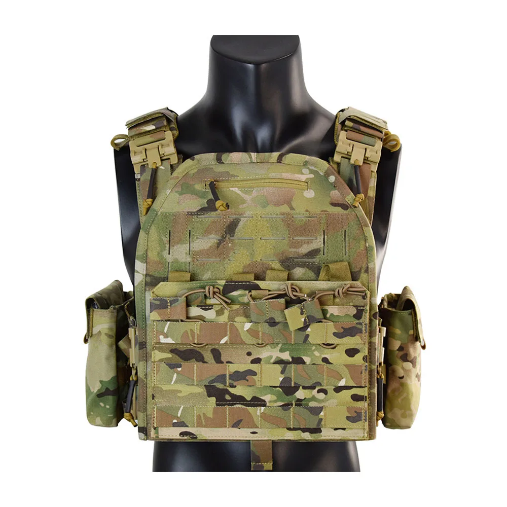 MultiCam Tactical Ranger Vest, Green Tactical Gear, Plate Carrier, Molle Tactical Vest for Outdoor Hunting, 25x30cm, 1000D Nylon