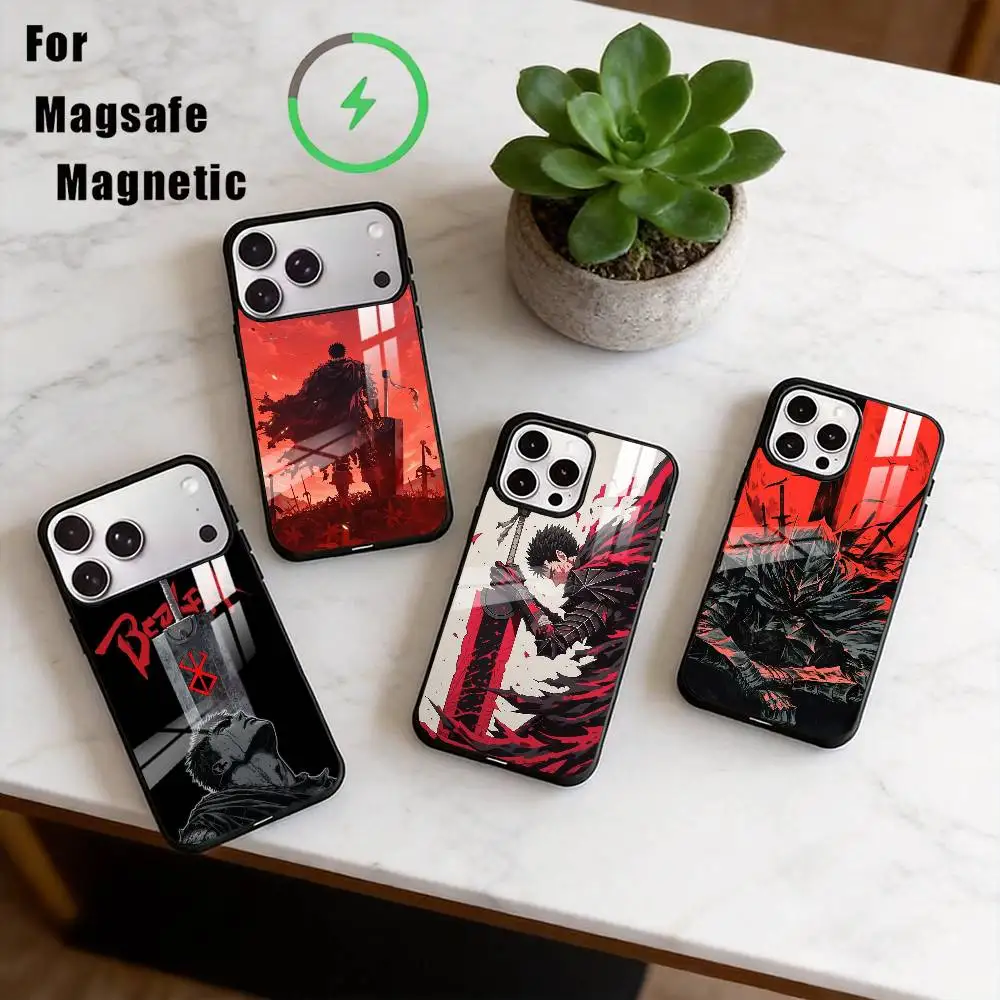

B-Berserk Phone Case For iPhone17,16,15,14,13,12,11 Plus,Pro Magnetic with Magsafe Wireless Charging