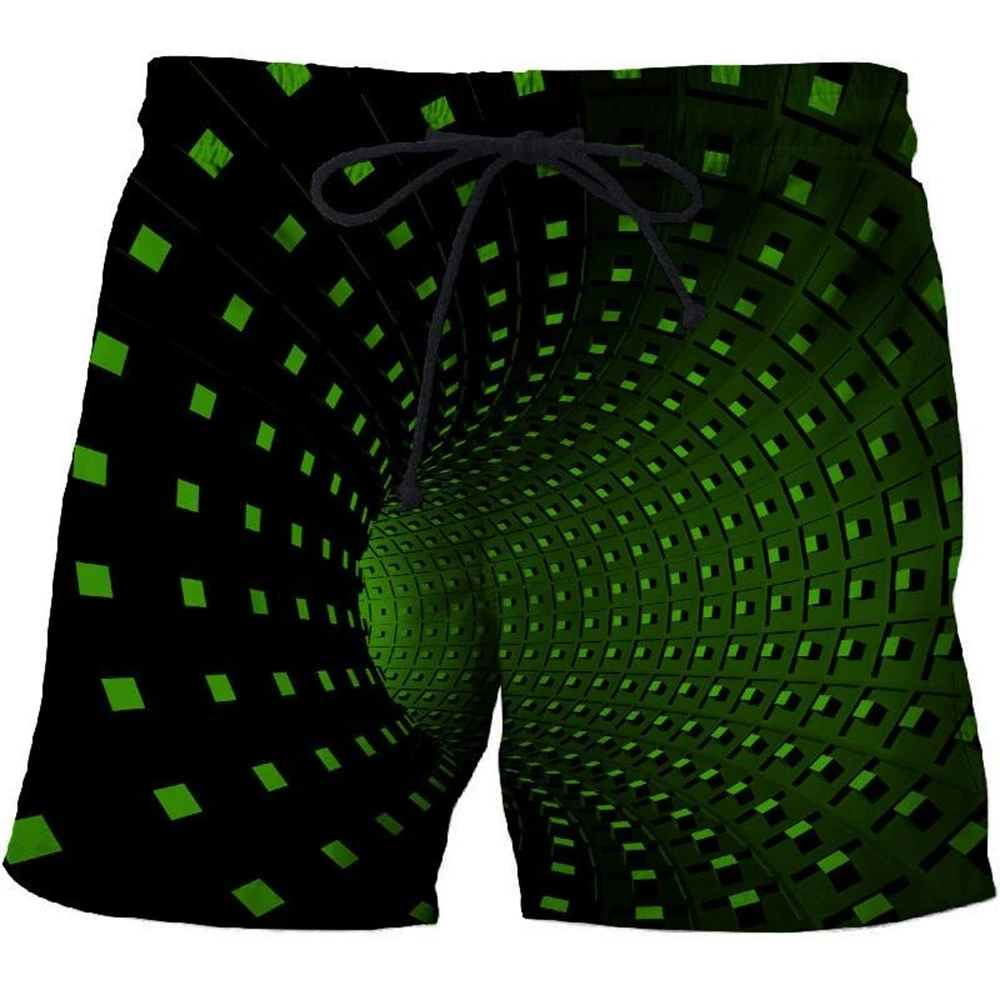 Nouveau abstrait tourbillon mode hommes femmes survêtements col rond Hip Hop Shorts grande taille S-7XL Shorts de sport hommes S-7XL