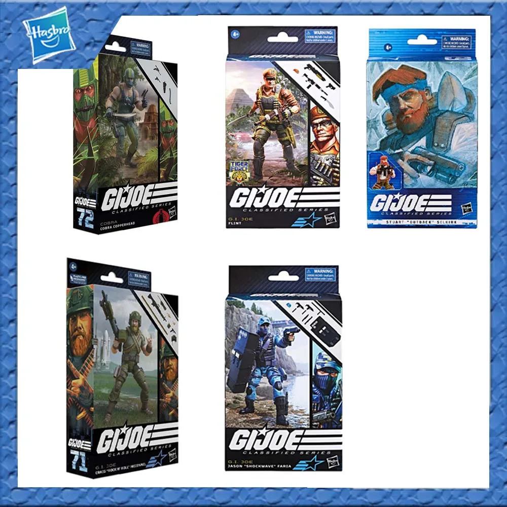 Original G.i.joe Out Back Shockwave Classified Cobra Rock N Roll Tiger Force Flint Copperhead Action Figure Model Toy