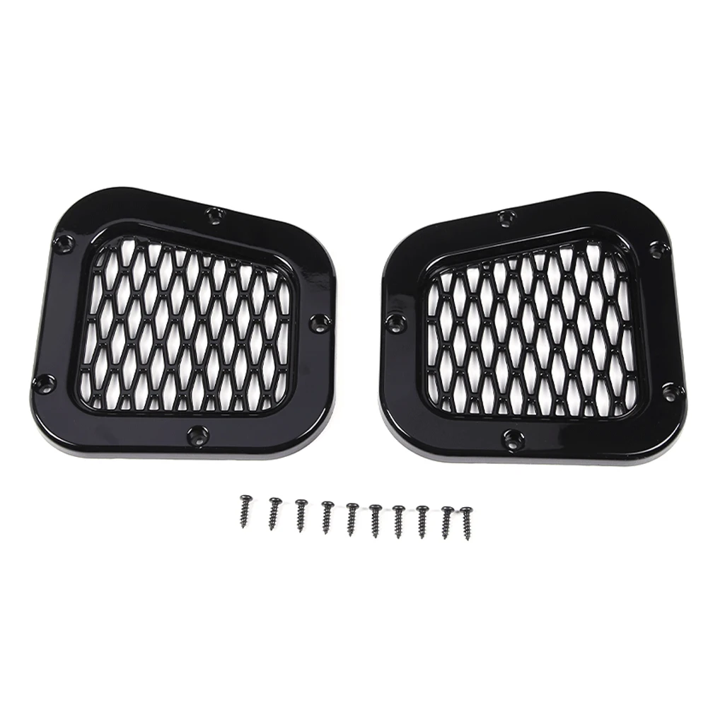 

1 Pair Front Side Fender Air Vent Cover Cap Grille Molding Trim Gloss Black ABS Plastic Fit for Land Rover Defender 2019-2004