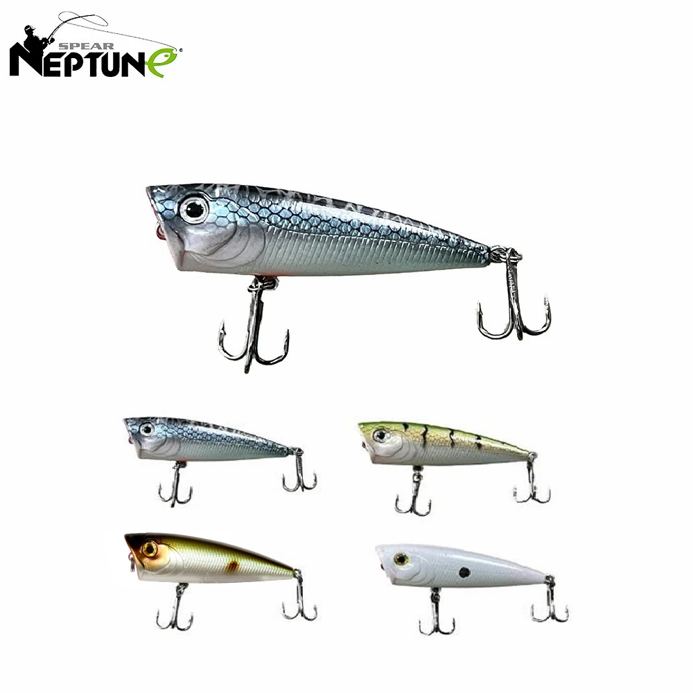 New Fishing Lures Topwater Popper Bait 6cm 5.8g Hard Bait Trout Bass Artificial Wobblers Plastic Lure Fishing Tackle with Hooks