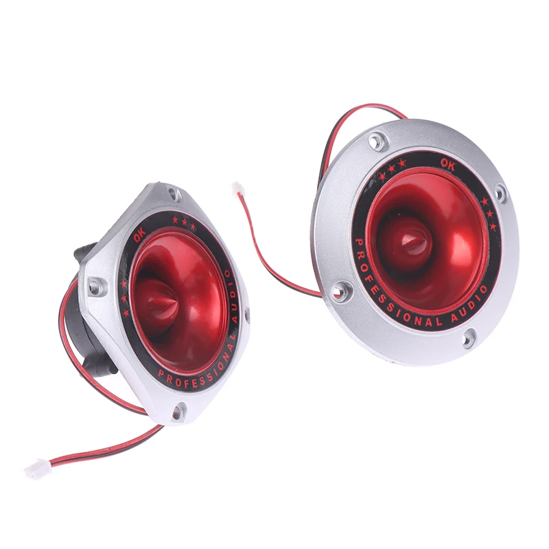 1Pc Speaker Klakson Piezo Mobil Merah Subwoofer Tweeter Piezoelektrik Kepala Driver Loudspeaker Treble Mobil DIY Aksesoris Modifikasi